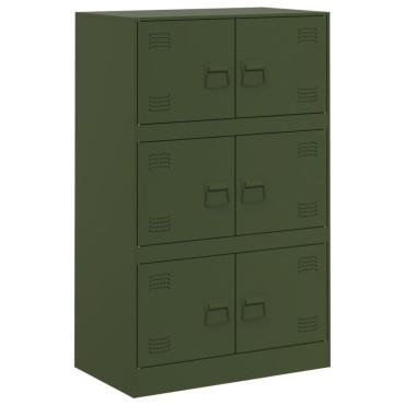 vidaXL Ντουλάπι Πράσινο Λαδί 67x39x107cm από Ατσάλι 1 τεμ.
