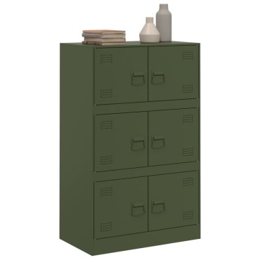 vidaXL Ντουλάπι Πράσινο Λαδί 67x39x107cm από Ατσάλι 1 τεμ.