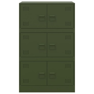 vidaXL Ντουλάπι Πράσινο Λαδί 67x39x107cm από Ατσάλι 1 τεμ.