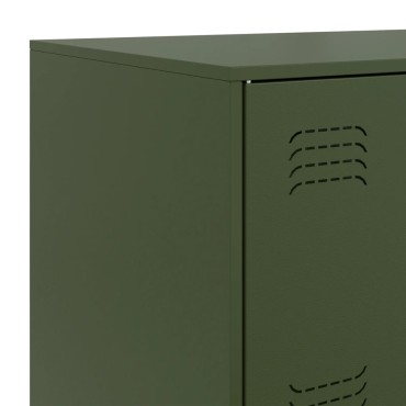 vidaXL Ντουλάπι Πράσινο Λαδί 67x39x107cm από Ατσάλι 1 τεμ.