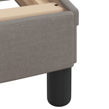 vidaXL Κρεβάτι με Στρώμα Taupe 90x190 εκ.Υφασμάτινο