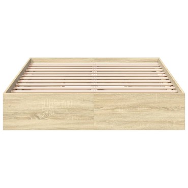 vidaXL Πλαίσιο Κρεβατιού με συρτάρια Sonoma Δρυς 120x200εκ. Επεξ. Ξύλο