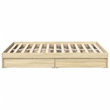 vidaXL Πλαίσιο Κρεβατιού με συρτάρια Sonoma Δρυς 120x200εκ. Επεξ. Ξύλο