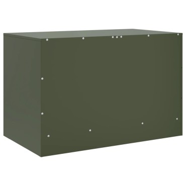 vidaXL Έπιπλα Τηλεόρασης 2 τεμ. Πράσινο Λαδί 67x39x44cm από Χάλυβα