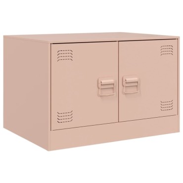 vidaXL Τραπεζάκι Σαλονιού Ροζ 67x50x44cm από Ατσάλι 1 τεμ.