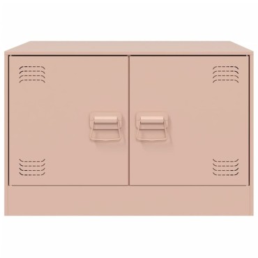 vidaXL Τραπεζάκι Σαλονιού Ροζ 67x50x44cm από Ατσάλι 1 τεμ.
