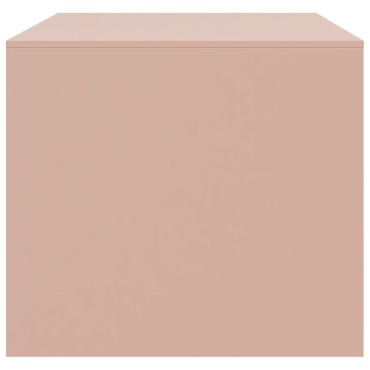 vidaXL Τραπεζάκι Σαλονιού Ροζ 67x50x44cm από Ατσάλι 1 τεμ.