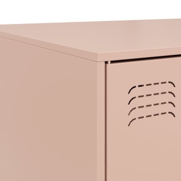 vidaXL Τραπεζάκι Σαλονιού Ροζ 67x50x44cm από Ατσάλι 1 τεμ.