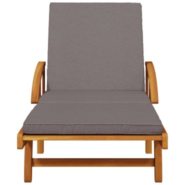 vidaXL Ξαπλώστρες με Μαξιλάρια 2 τεμ. 200x68x83cm Μασίφ Ξύλο Ακακίας