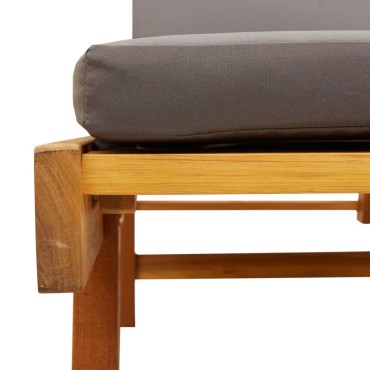 vidaXL Ξαπλώστρες με Μαξιλάρια 2 τεμ. 200x68x83cm Μασίφ Ξύλο Ακακίας
