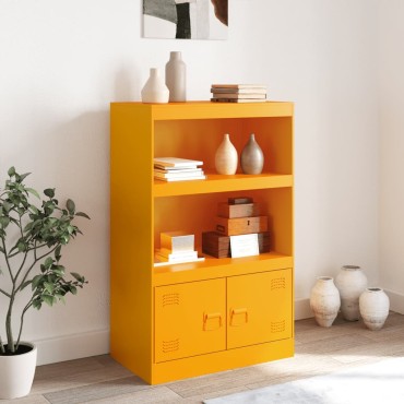 vidaXL Ντουλάπι Μουσταρδί 67x39x107cm από Ατσάλι 1 τεμ.