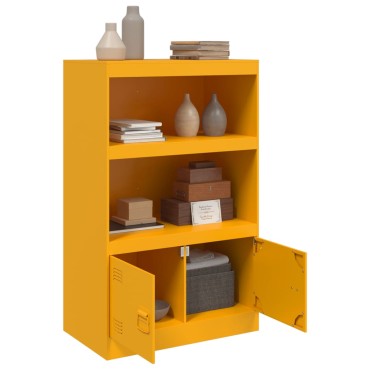 vidaXL Ντουλάπι Μουσταρδί 67x39x107cm από Ατσάλι 1 τεμ.