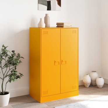 vidaXL Ντουλάπι Μουσταρδί 67x39x107cm από Ατσάλι 1 τεμ.