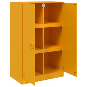 vidaXL Ντουλάπι Μουσταρδί 67x39x107cm από Ατσάλι 1 τεμ.