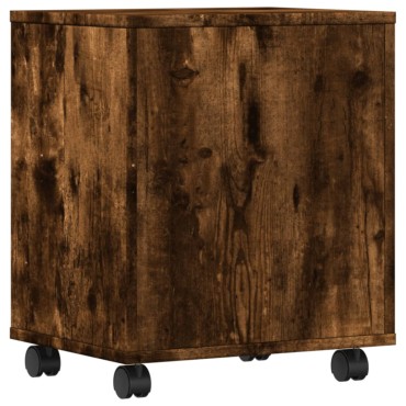 vidaXL Βάση Εκτυπωτή με Ρόδες Καπνιστή Δρυς 41 x 32 x 48 εκ.