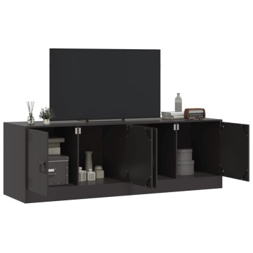 vidaXL Έπιπλα Τηλεόρασης 2 τεμ. Μαύρο 67x39x44cm από Χάλυβα