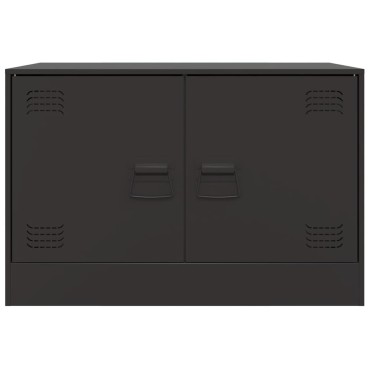 vidaXL Έπιπλα Τηλεόρασης 2 τεμ. Μαύρο 67x39x44cm από Χάλυβα