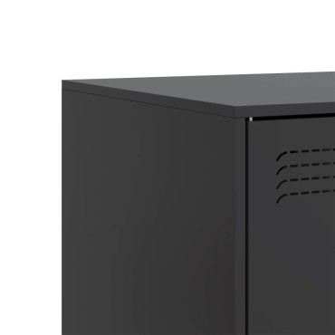 vidaXL Έπιπλα Τηλεόρασης 2 τεμ. Μαύρο 67x39x44cm από Χάλυβα