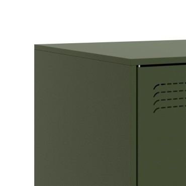 vidaXL Έπιπλο Τηλεόρασης Πράσινο Λαδί 67x39x44cm από Ατσάλι