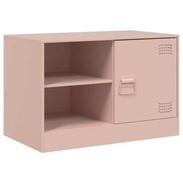 vidaXL Έπιπλο Τηλεόρασης Ροζ 67x39x44cm από Χάλυβα