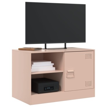 vidaXL Έπιπλο Τηλεόρασης Ροζ 67x39x44cm από Χάλυβα