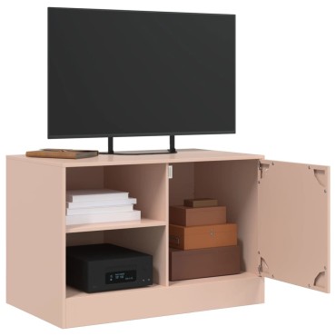 vidaXL Έπιπλο Τηλεόρασης Ροζ 67x39x44cm από Χάλυβα