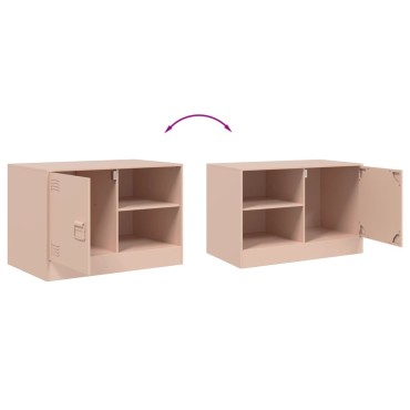 vidaXL Έπιπλο Τηλεόρασης Ροζ 67x39x44cm από Χάλυβα