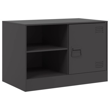 vidaXL Έπιπλο Τηλεόρασης Μαύρο 67x39x44cm από Χάλυβα