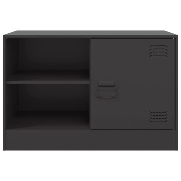vidaXL Έπιπλο Τηλεόρασης Μαύρο 67x39x44cm από Χάλυβα