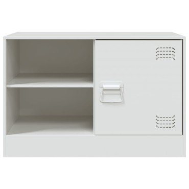 vidaXL Έπιπλα Τηλεόρασης 2 τεμ. Λευκό 67x39x44cm από Χάλυβα