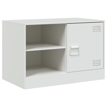 vidaXL Έπιπλα Τηλεόρασης 2 τεμ. Λευκό 67x39x44cm από Χάλυβα