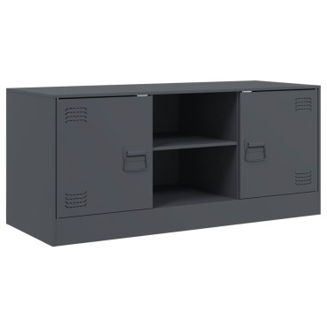 vidaXL Έπιπλο Τηλεόρασης Ανθρακί 99x39x44cm από Χάλυβα