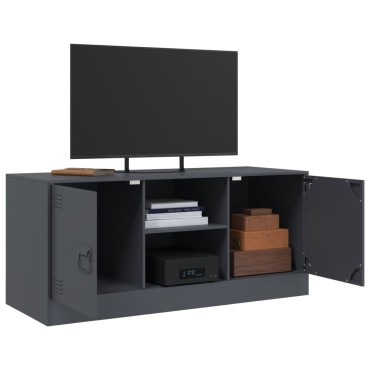 vidaXL Έπιπλο Τηλεόρασης Ανθρακί 99x39x44cm από Χάλυβα