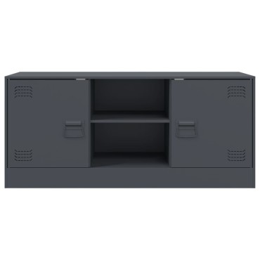 vidaXL Έπιπλο Τηλεόρασης Ανθρακί 99x39x44cm από Χάλυβα