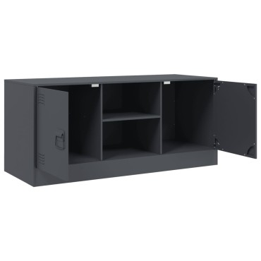 vidaXL Έπιπλο Τηλεόρασης Ανθρακί 99x39x44cm από Χάλυβα