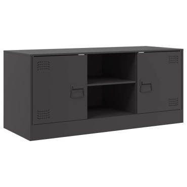 vidaXL Έπιπλο Τηλεόρασης Μαύρο 99x39x44cm από Ατσάλι