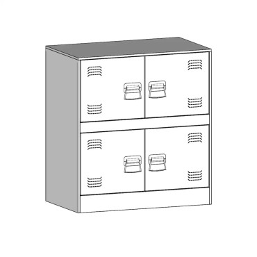 vidaXL Μπουφές Ανθρακί 67x39x73cm από Ατσάλι 1 τεμ.
