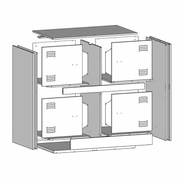 vidaXL Μπουφές Ανθρακί 67x39x73cm από Ατσάλι 1 τεμ.