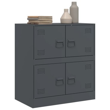 vidaXL Μπουφές Ανθρακί 67x39x73cm από Ατσάλι 1 τεμ.