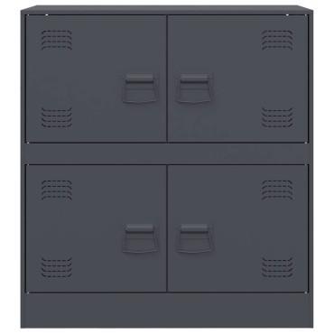 vidaXL Μπουφές Ανθρακί 67x39x73cm από Ατσάλι 1 τεμ.
