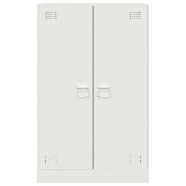 vidaXL Μπουφές Λευκός 67x39x107cm από Ατσάλι 1 τεμ.