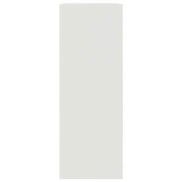 vidaXL Μπουφές Λευκός 67x39x107cm από Ατσάλι 1 τεμ.