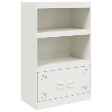 vidaXL Μπουφές Λευκός 67x39x107cm από Ατσάλι 1 τεμ.