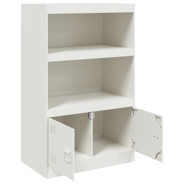 vidaXL Μπουφές Λευκός 67x39x107cm από Ατσάλι 1 τεμ.