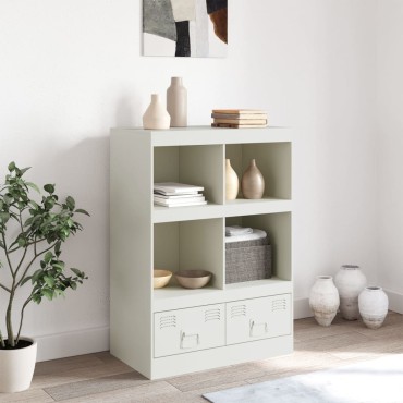 vidaXL Ραφιέρα Λευκή 67x39x95cm από Ατσάλι 1 τεμ.