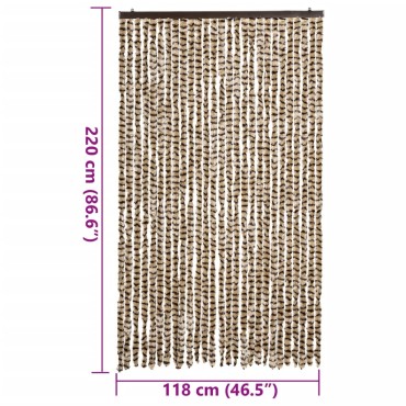 vidaXL Σήτα Εντόμων Μπεζ/ Καφέ 118x220 εκ. από Σενίλ