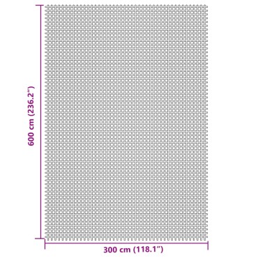 vidaXL Χαλί Σκηνής Κρεμ 6x3 μ.