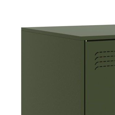 vidaXL Έπιπλο Τηλεόρασης Πράσινο Λαδί 99x39x44cm από Ατσάλι