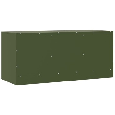 vidaXL Έπιπλο Τηλεόρασης Πράσινο Λαδί 99x39x44cm από Ατσάλι