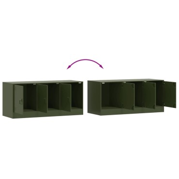 vidaXL Έπιπλο Τηλεόρασης Πράσινο Λαδί 99x39x44cm από Ατσάλι